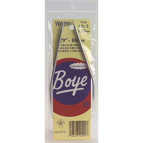 Boye 16-Inch Aluminum Circular Knitting Needles, Size 1