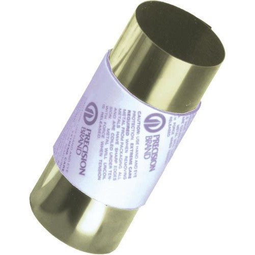 260 Brass Sheet, Unpolished (Mill) Finish, H02 Temper, ASTM B19/ASTM B36, 0.015" Thickness, 6" Width, 100" Length