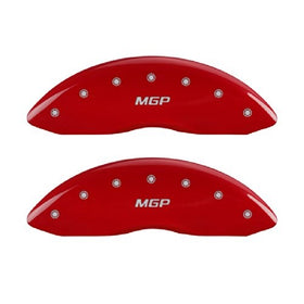 MGP Caliper Covers 20213SMGPRD 'MGP' Engraved Caliper Cover with Red Powder Coat Finish and Silver Characters, (Set of 4)