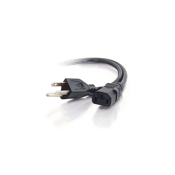 C2G/Cables to Go 29927 16 AWG Universal Power Cord (NEMA 5-15P to IEC320C13) TAA Compliant, Black (5 Feet/1.52 Meters)