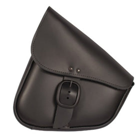 Willie & Max by Dowco 59893-00 Triangulated Leather Motorcycle Swingarm Bag: Matte Black Buckle, Black, 9 Liter Capacity