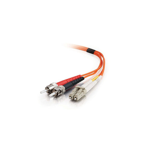 C2G/Cables to Go 33164 LC-ST 62.5/125 OM1 Duplex Multimode PVC Fiber Optic Cable (2 Meter, Orange)