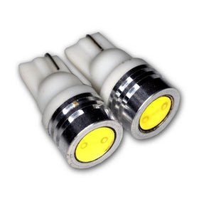 TuningPros LEDPL-T10-WHP1 Parking Light LED Light Bulbs T10 Wedge, High Power LED White 2-pc Set