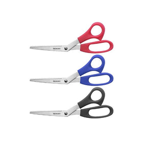 Westcott 8" Bent All-Purpose Scissors, 3-Pack, Assorted Colors