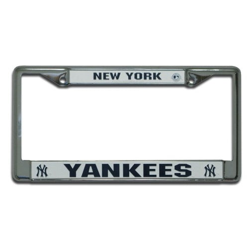 MLB New York Yankees Chrome License Plate Frame