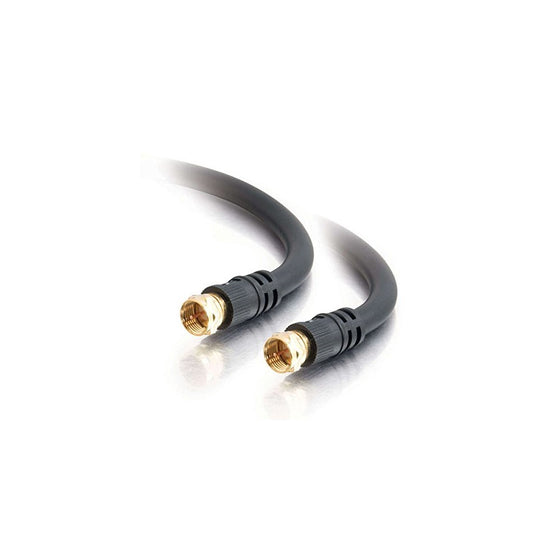 C2G 29134 Value Series F-Type RG6 Coaxial Video Cable, Black (25 Feet, 7.62 Meters)