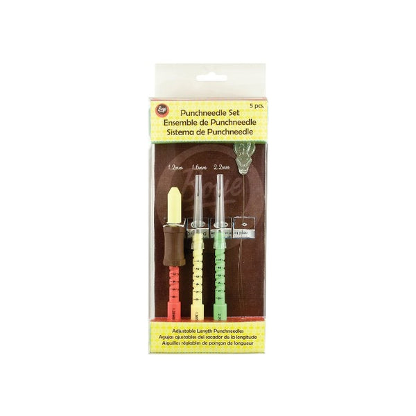 Boye Adjustable Length Punchneedle 5 Piece Assortment Set