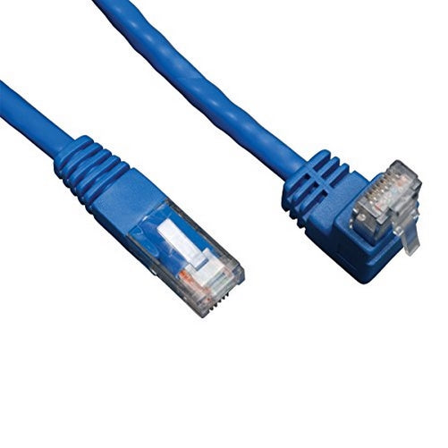 Tripp Lite Cat6 Gigabit Molded Patch Cable (RJ45 Right Angle Up M to RJ45 M) Blue, 3-ft.(N204-003-BL-UP)