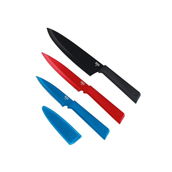 Kuhn Rikon Color Plus Professional Set, Graphite/Red/Blue