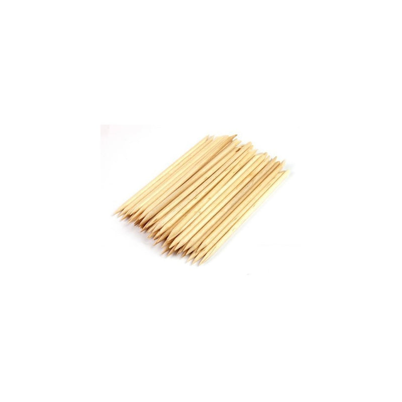JOVANA 50 pcs Wood Stick Nail Art Orange Cuticle Pusher Remover