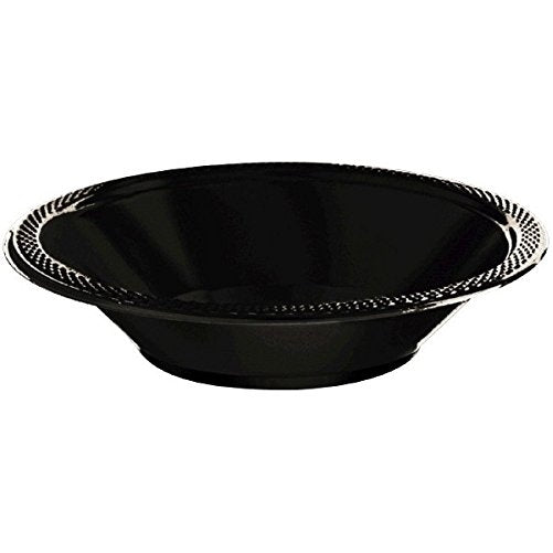 Amscan Festive Plastic Bowls, 12oz. - black