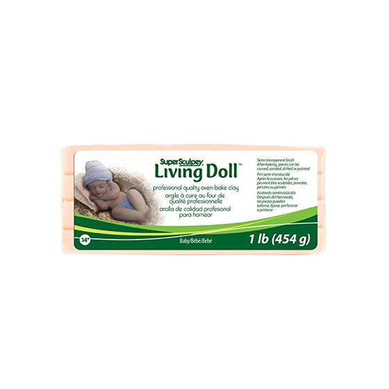 Polyform 1-Pound Super Sculpey Living Doll Clay, Baby