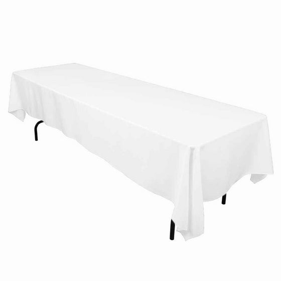 LinenTablecloth 60 x 126-Inch Rectangular Polyester Tablecloth White