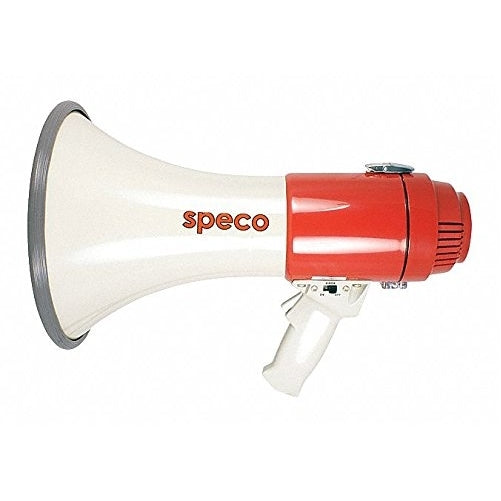 Speco Technologies MEGAPHONE, white, full-size (ER370)