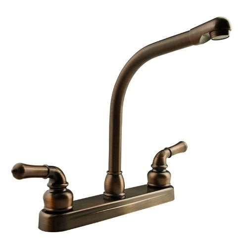 Dura Faucet (DF-PK210C-ORB) Hi-Rise RV Kitchen Faucet - Classical Levers - RV, Motorhome, 5th (Fifth) Wheel, travel trailer replacement faucet (Oil Rubbed Bronze)