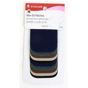 Singer Dark Assortment Iron On Patches, 2 x 3-inch, 3-Pack