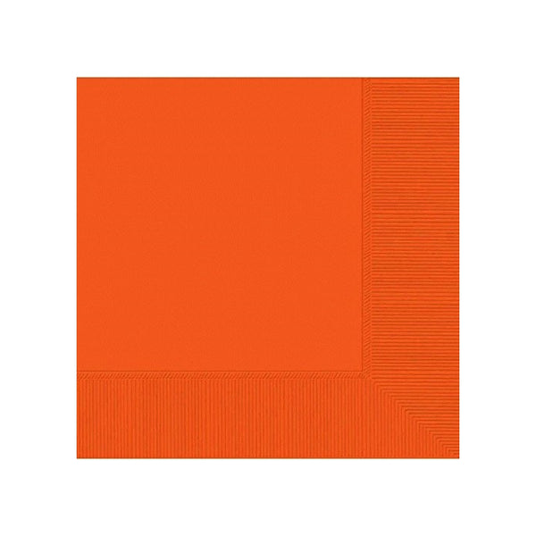 Disposable 2-Ply Luncheon Party Napkins Tableware, Orange Peel, Paper , 6" x 6", Pack of 50