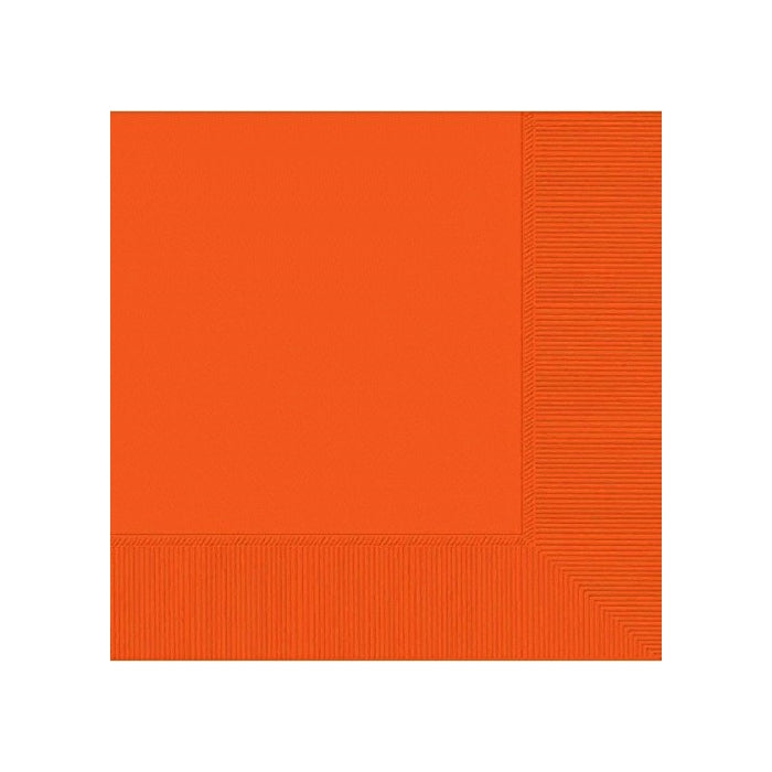 Disposable 2-Ply Luncheon Party Napkins Tableware, Orange Peel, Paper , 6" x 6", Pack of 50