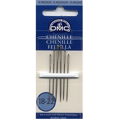 DMC 1768-18/22 Chenille Hand Needles, 6-Pack, Size 18/22