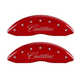 MGP Caliper Covers 35015SCADRD Caliper Cover with Red Powder Coat Finish, (Set of 4)