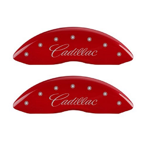 MGP Caliper Covers 35015SCADRD Caliper Cover with Red Powder Coat Finish, (Set of 4)
