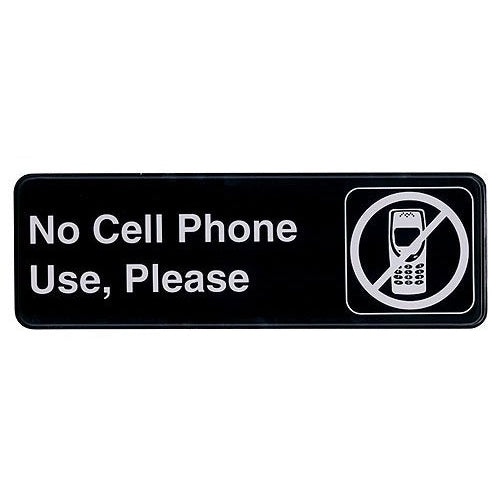 Update International (S39-31BK) "No Cell Phone Use, Please" Sign