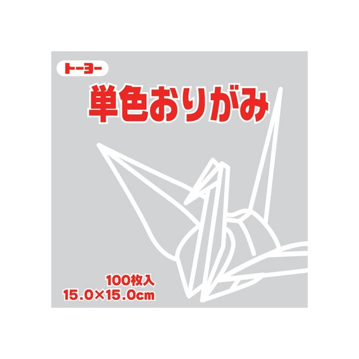 Toyo Origami Paper Single Color - Light Gray - 15cm, 100 Sheets