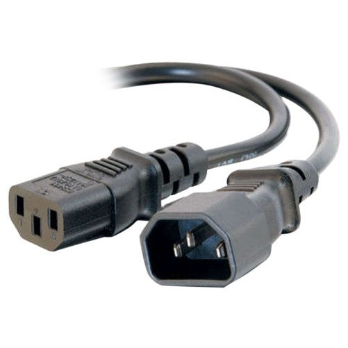 C2G/Cables to Go 29967 16 AWG 250 Volt Computer Power Extension Cord, Black (6 Feet)