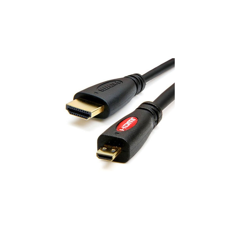 eMaxland 5 Feet Premium Gold Plated High Speed Micro HDMI Male to HDMI Male Cable (Black)