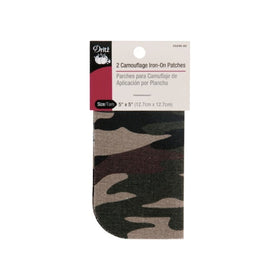 Dritz 55246-80 Camouflage Iron-On Patches, Camo Green, 5 by 5-Inch, 2-Pack