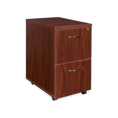 Lorell Mobile Pedestal, File/File, 16 by 22 by 28-1/4-Inch, Mahogany