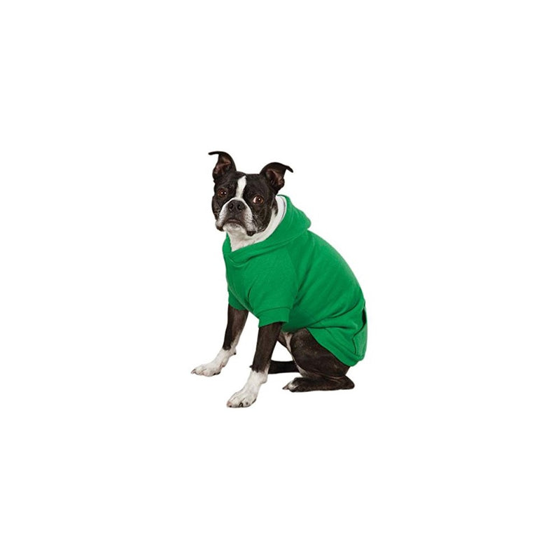Zack & Zoey Fleece-Lined Hoodie for Dogs, 16" Medium, Green