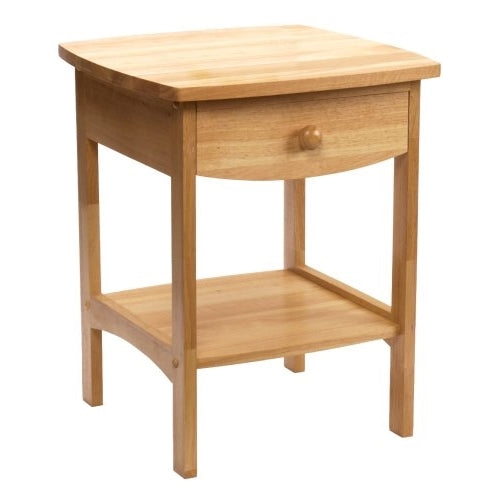 Winsome Wood End Table/Night Stand with Drawer and Shelf, Natural