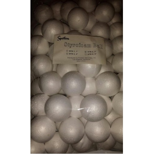 1 BAG 72 Styrofoam Balls 2" SCHOOL XMAS Arts & Crafts Smooth Polystyrene LOWEST PRICE ANYWHERE FROM BNU COLLECTIBLES