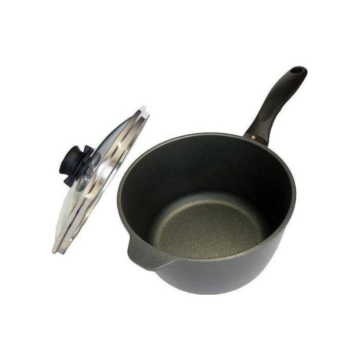 Swiss Diamond Cast-Aluminum Nonstick 3.2-Quart Saucepan with Lid