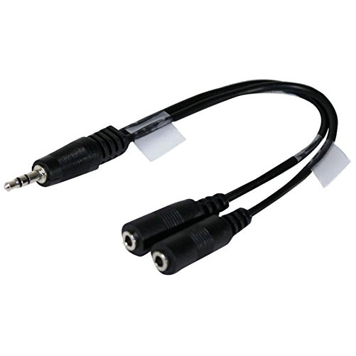 Steren 6" 3.5mm Plug to Two 3.5mm Jacks Y-Adapter