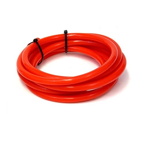 HPS HTSVH10-RED Red 1' Length High Temperature Silicone Vacuum Tubing Hose (40 psi Maxium Pressure, 10mm ID)