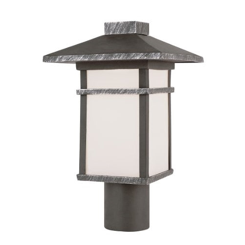 Trans Globe Lighting 40025 RT 17-Inch Mission Post Mount Lantern, Rust