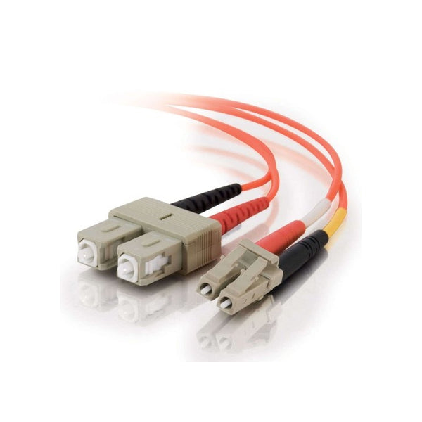 C2G/ Cables To Go 33156 LC-SC 62.5/125 OM1 Duplex Multimode PVC Fiber Optic Cable, Orange (3 Meter)