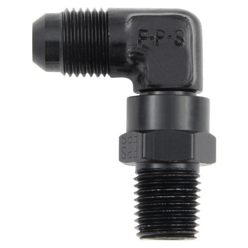 Fragola 499106-BL Black Size (-6) x 1/4 MPT 90° Swivel Adapter