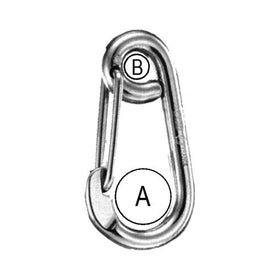 Wichard Stainless Steel Carbine Hook - Standard Without Eye