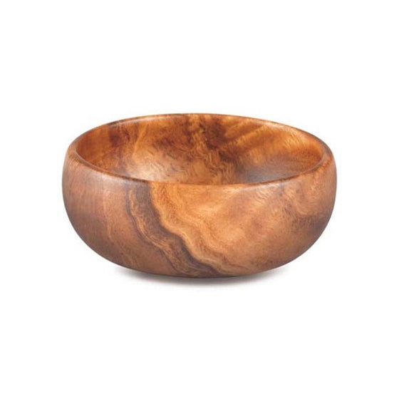 Pacific Merchants Trading Acaciaware Round Calabash Bowl, 4-Inch by 1.5-Inch