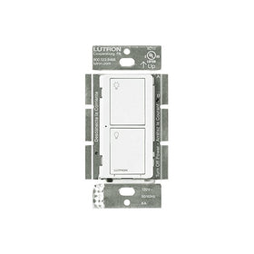 5 Amp Max. 2 Button RF Switch - 120/277V White - Lutron PD-5S-DV-WH