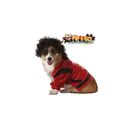 Pup-A-Razzi Pop King Dog Costume, X-Small, Red/Black