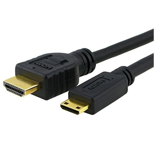 PTC 6ft PREMIUM GOLD SERIES MINI HDMI TO HDMI v1.3 Certified Cable for CANON VIXIA HD Camcorders, HF series and others with Mini HDMI output port