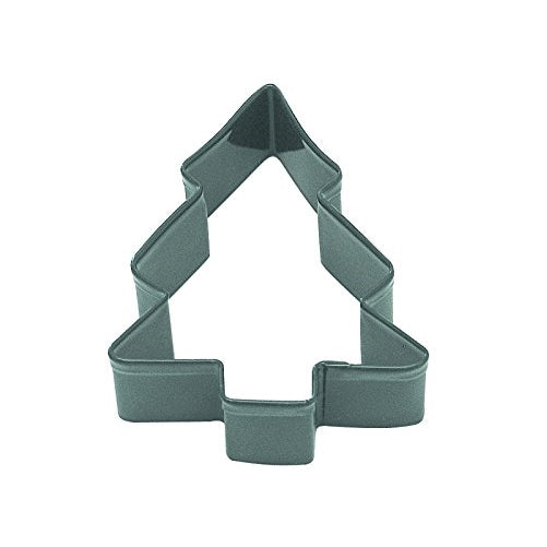 R&M Snow Cov Tree 3.5" Cookie Cutter Green With Colored, Durable, Baked-on Polyresin Finish