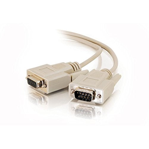 C2G/Cables To Go 25212 DB9 M/F Extension Cable (1 Feet, Beige)