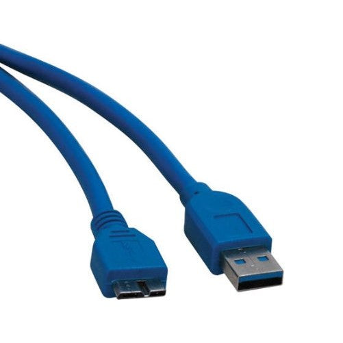 Tripp Lite U326-003 USB 3.0 Super Speed 5Gbps(A Male to Micro B Male) Device Cable (3 Feet, Blue)