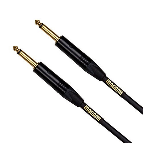 Mogami GOLD SPEAKER-03 Amplifier to Cabinet Speaker Cable, 1/4" TS Male Plugs, Gold Contacts, Straight Connectors, 3 Foot