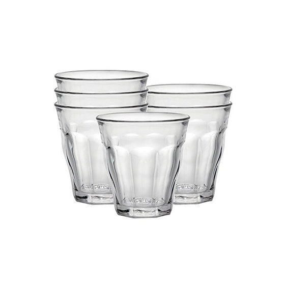 Duralex Made In France Picardie Clear Tumbler, Set of 6, 4-5/8 ounce